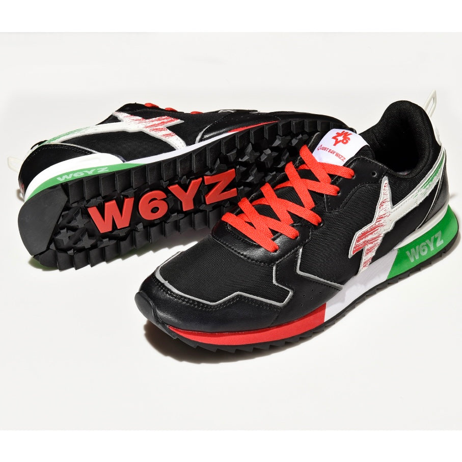 W6YZ スニーカー JET-M BLACKトリコロール JM220-0A01G(ブラック